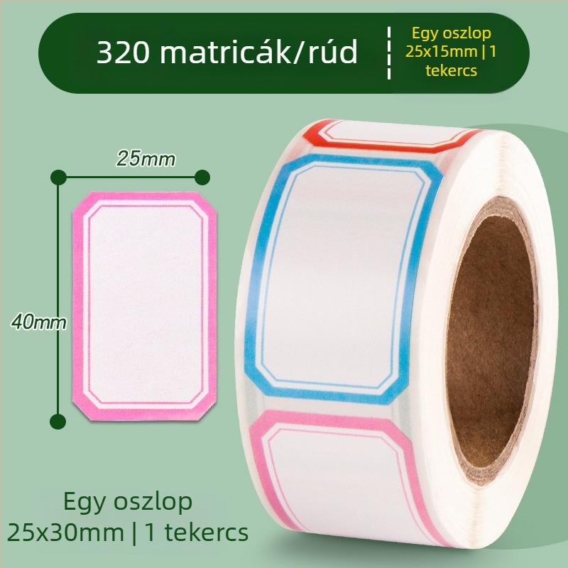 Bedome 2515 öntapadós kézzel írt név címkék, anyag: öntapadós matrica, vízálló tekercs