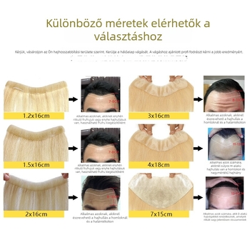 Frufru paróka – emberi hajból, kézi szövésű, egyenletes és ferde frufru, hőhatásra festhető, modell A119