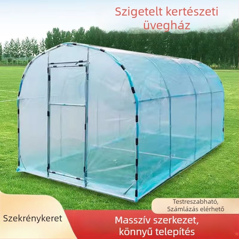 Fóliás üvegház téli esővédővel — vízálló menedék zöldségeknek és pozsgásoknak a kertben