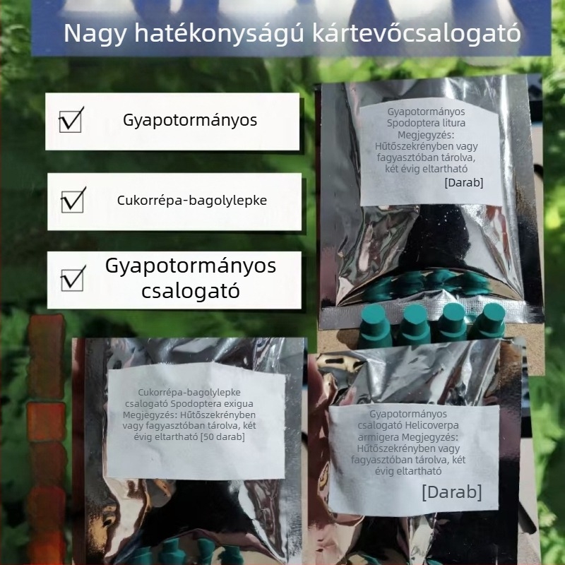 Molycsapda vonzómagok üvegházi zöldségtermesztéshez