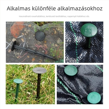 Műanyag földszögek fólia és gyomvédő háló rögzítésére kertekben és üvegházakban