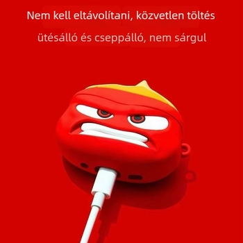 AirPods védőtok – Polikarbonát, gravírozott minta, IP modell, kompatibilis AirPods 4. generáció és AirPods Pro 2. generáció
