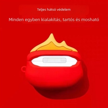 AirPods védőtok – Polikarbonát, gravírozott minta, IP modell, kompatibilis AirPods 4. generáció és AirPods Pro 2. generáció