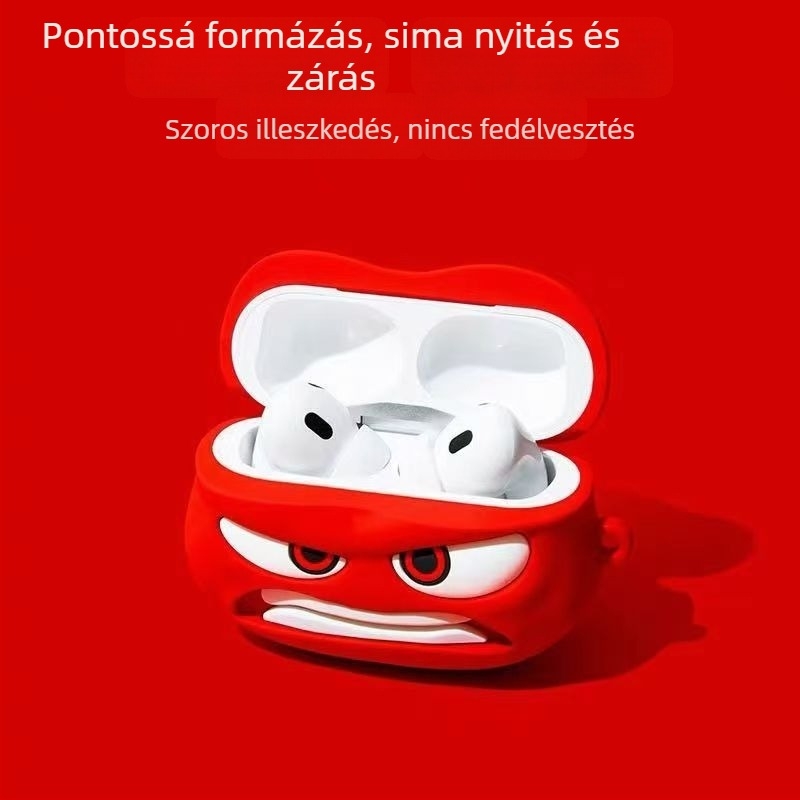 AirPods védőtok – Polikarbonát, gravírozott minta, IP modell, kompatibilis AirPods 4. generáció és AirPods Pro 2. generáció