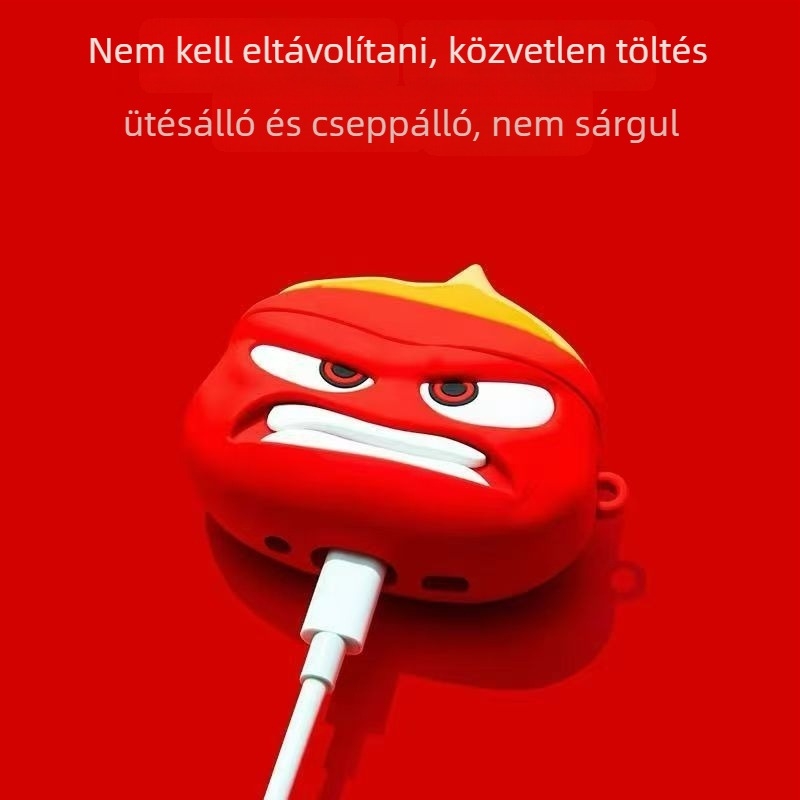 AirPods védőtok – Polikarbonát, gravírozott minta, IP modell, kompatibilis AirPods 4. generáció és AirPods Pro 2. generáció