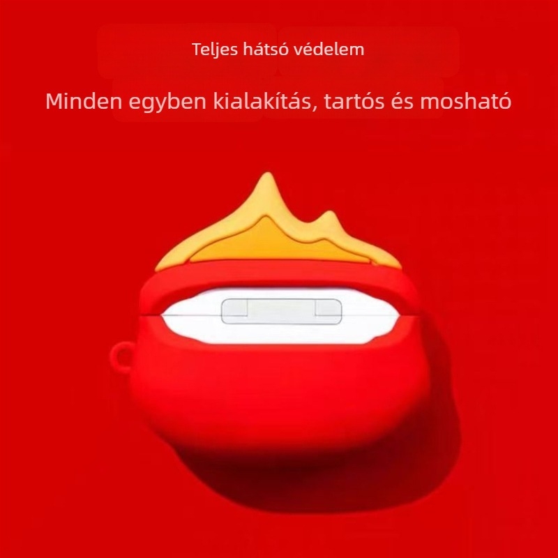 AirPods védőtok – Polikarbonát, gravírozott minta, IP modell, kompatibilis AirPods 4. generáció és AirPods Pro 2. generáció