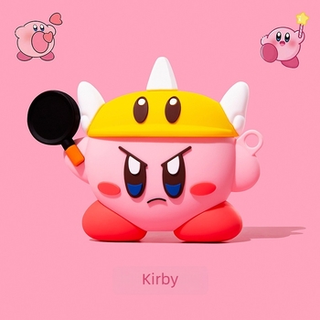 Cukis Kirby tok AirPods Pro 3-hoz, szilikon védőburkolat, rajzfilm dizájn, 2./4. generációval, nőknek