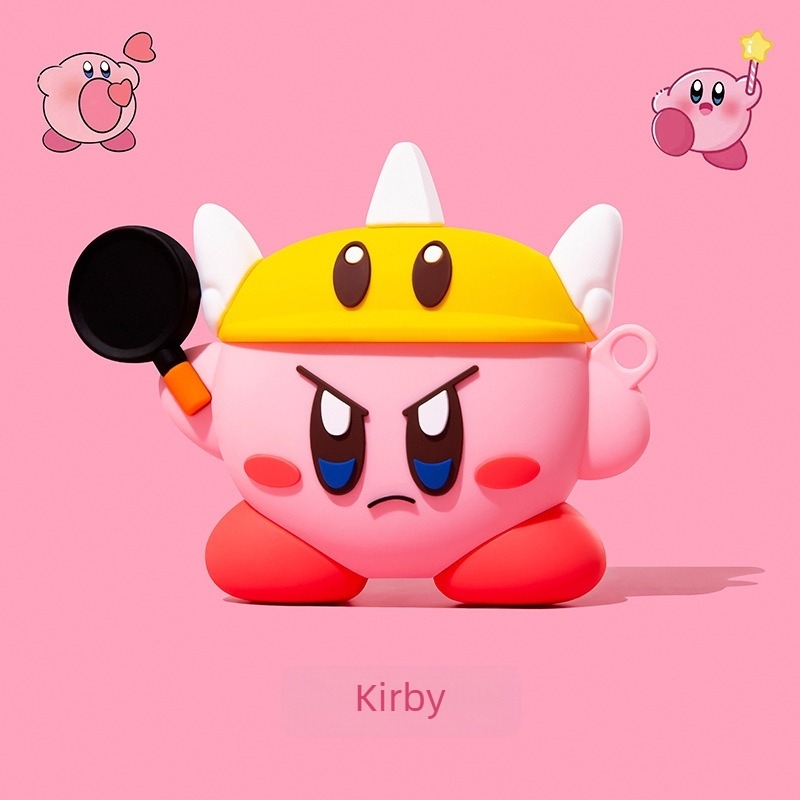 Cukis Kirby tok AirPods Pro 3-hoz, szilikon védőburkolat, rajzfilm dizájn, 2./4. generációval, nőknek