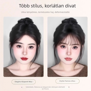 Korona volumenhez paróka darab – valódi haj, 25 cm hosszú, modell 7×11 Qingyun, teljesen kézzel szőtt