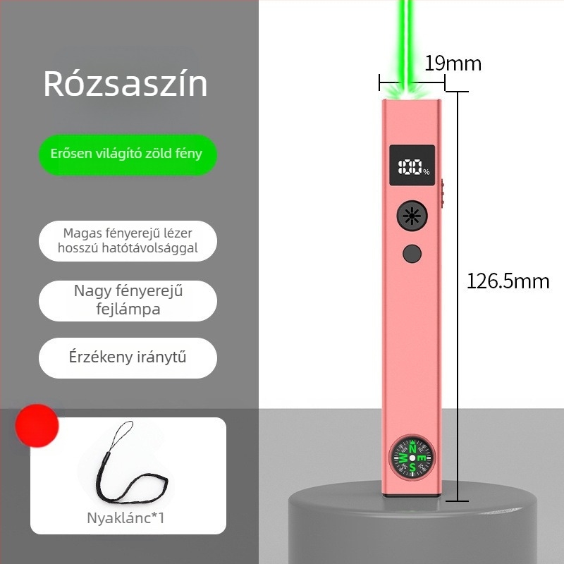 2 in 1 lézerpointer és zseblámpa 3D homokmodellákhoz, nagy teljesítmény, hosszú hatótáv, újratölthető
