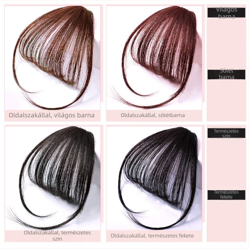 Valódi emberi hajból készült paróka, teljesen kézzel szőtt, légies frufrok, festhető (Real Human Hair; Fully Hand-Woven; air bangs; Dyeable)