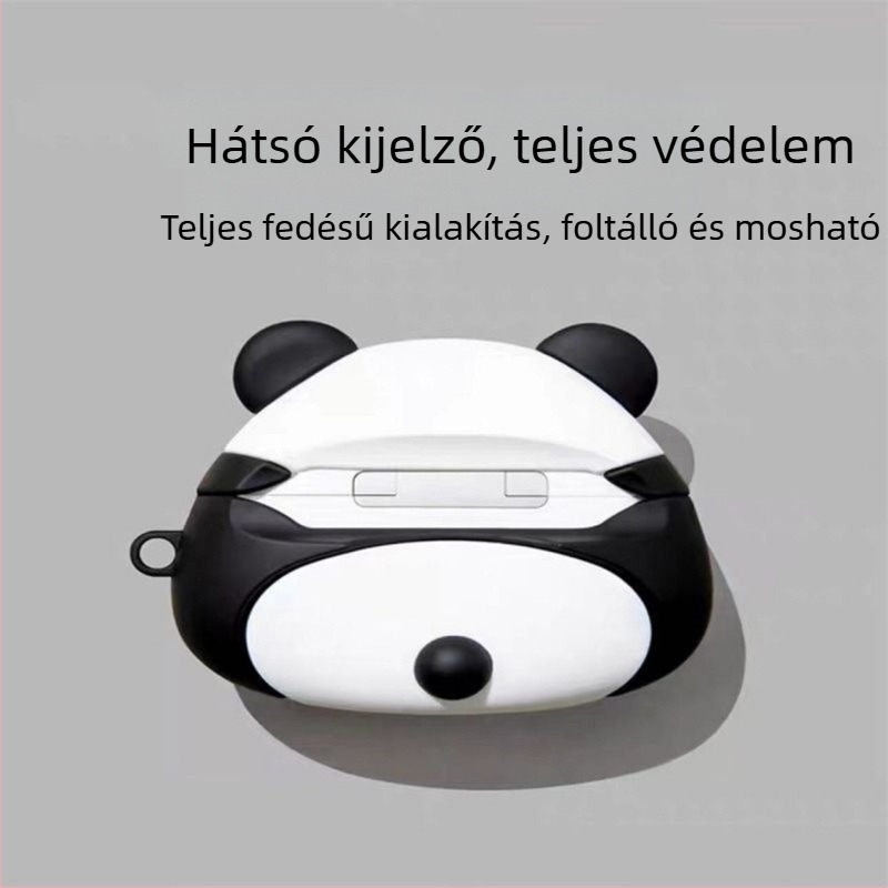 Cuki karikatúra óriáspanda AirPods Pro 2 védőtok, szilikon, Apple AirPods 3. generációhoz