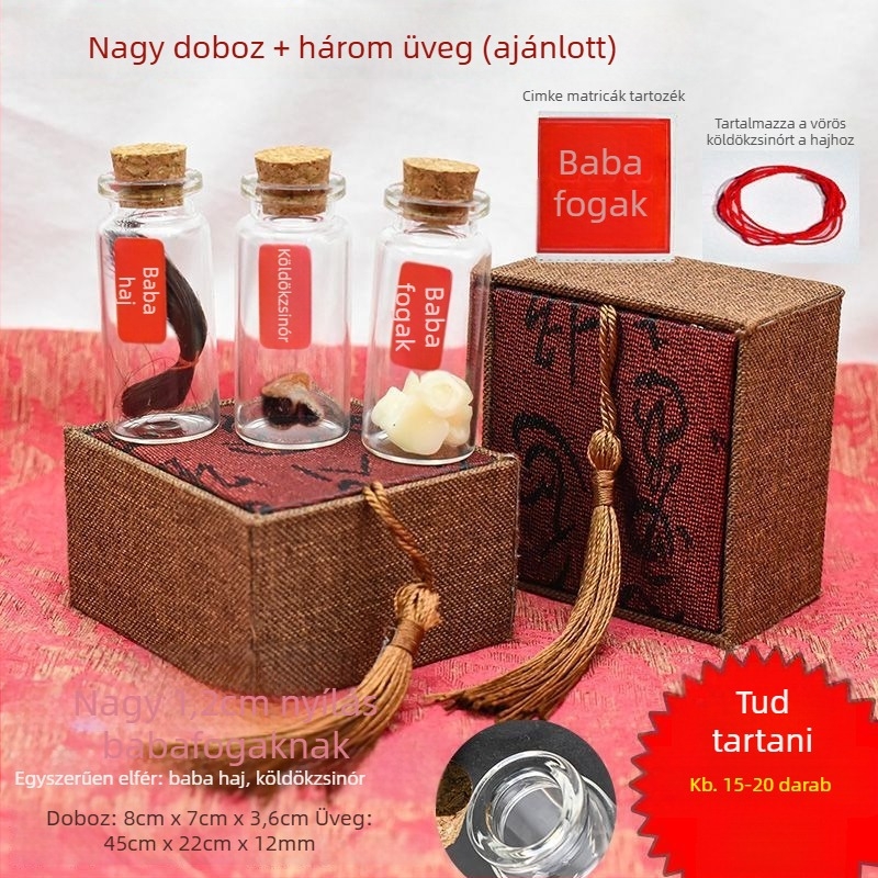 DIY babaemlék doboz babahaj, köldökzsinór és tejfogak tárolására