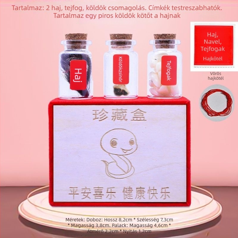 DIY babaemlék doboz babahaj, köldökzsinór és tejfogak tárolására