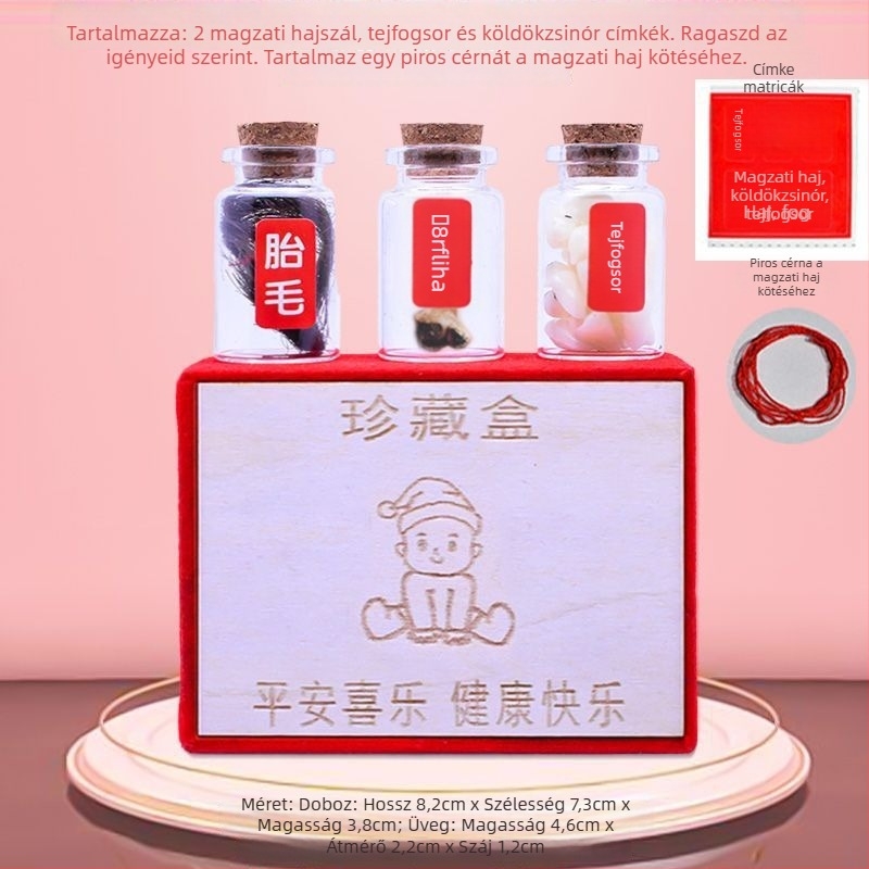 DIY babaemlék doboz babahaj, köldökzsinór és tejfogak tárolására