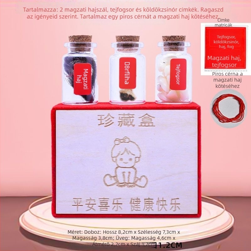 DIY babaemlék doboz babahaj, köldökzsinór és tejfogak tárolására