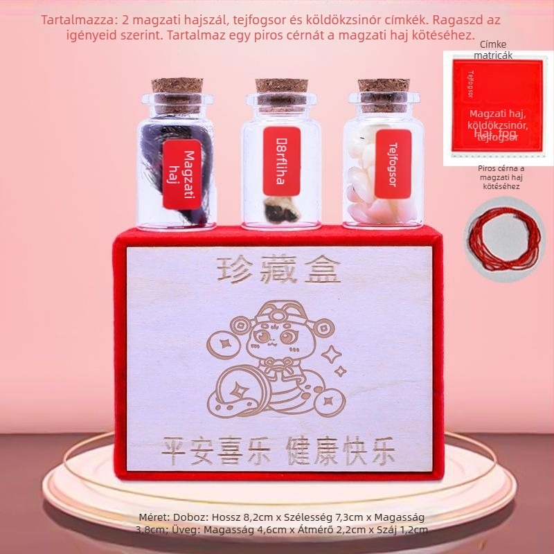 DIY babaemlék doboz babahaj, köldökzsinór és tejfogak tárolására