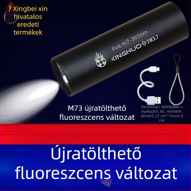 Valuta detektor lámpa – mini lézeres valutavizsgáló, akkumulátoros, műanyag ház, azonosítás