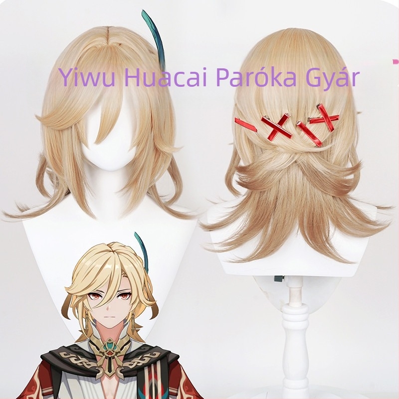 Huacai Kaveh karakter cosplay gradient színű paróka