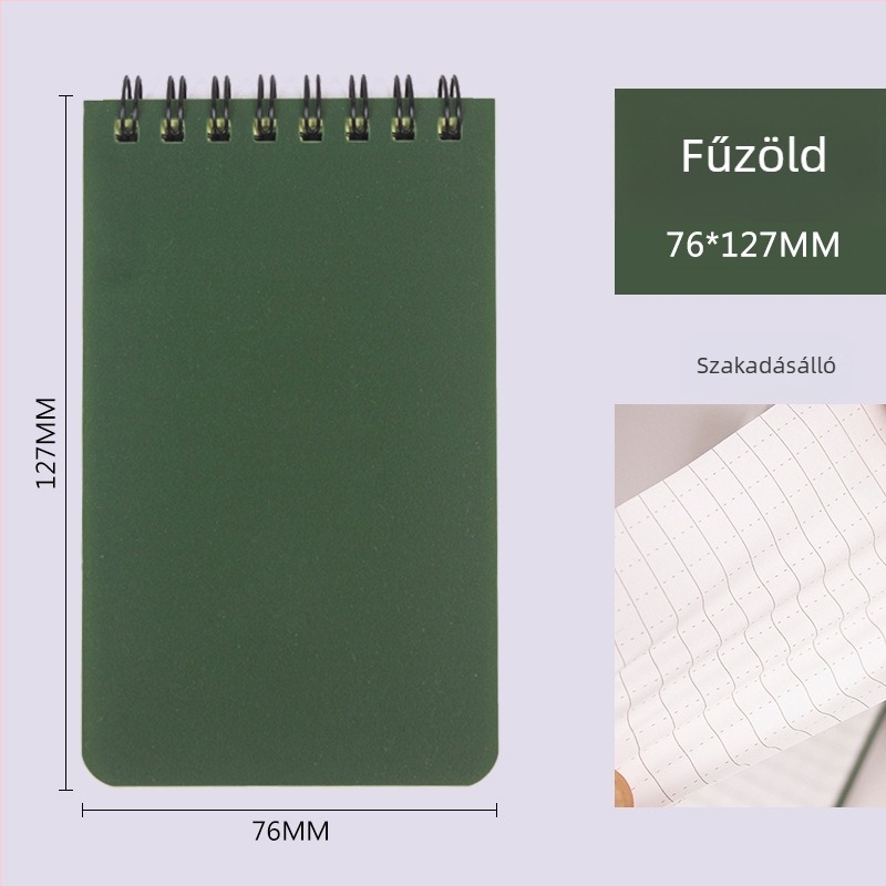 Changji A7 spirálfüzet – hordozható, vízálló kőpapír, kültéri jegyzetfüzet, mini vízszintes sorok