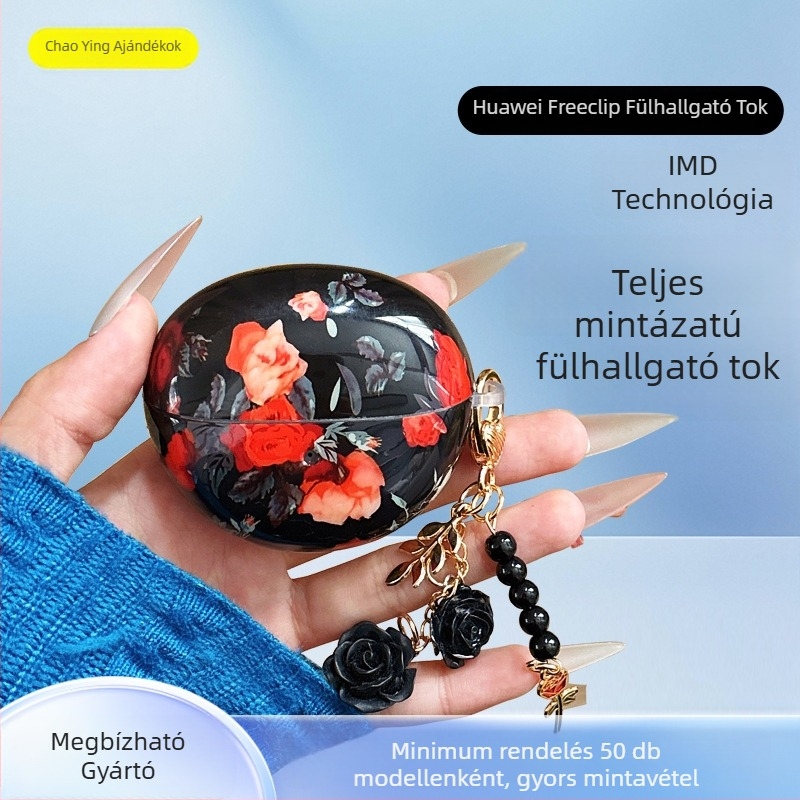 Huawei Freeclip fülhallgató védőtok – TPU anyag, IMD kivitelezés, Freeclip sorozat