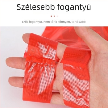 Szemeteszsák, PE anyag, vastagított, egyszer használatos, mellény-stílusú, otthoni használatra