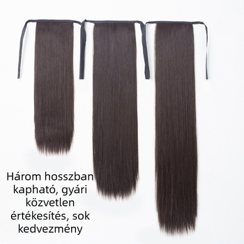 Női paróka, hosszú szintetikus haj, csipeszes haj, hosszú egyenes haj, kötős stílus, természetes fonott hatás