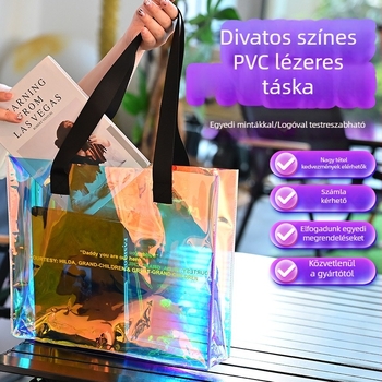 PVC lézeres kézitáska — testreszabható, átlátszó, emlék- és ajándéktáska, Yixuan