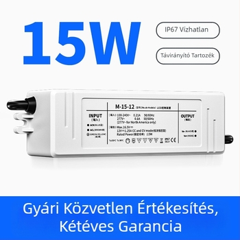 LED vetítő lámpa tápegység állandó árammal és feszültséggel, IP67 vízálló, Waterproof sorozat, kapcsoló tápegység, tömeg 0.225 kg