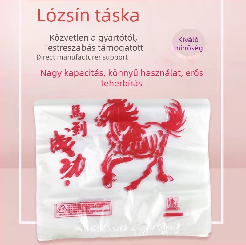 Átlátszó műanyag tote táska duplafalú konstrukcióval és vastagított kialakítással, 23 cm hosszú fogantyúval.
