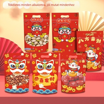 Nugát csomagoló taska Snowflake Crispy, Zhejiang, Kína; Anyag: kompozit műanyag tasak; Cél: élelmiszer csomagolás; Zárási hossz: 10–30 cm