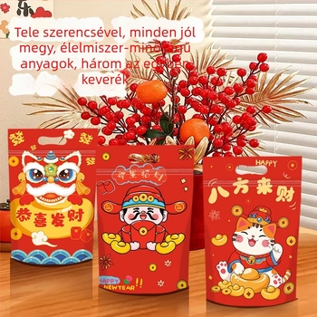 Nugát csomagoló taska Snowflake Crispy, Zhejiang, Kína; Anyag: kompozit műanyag tasak; Cél: élelmiszer csomagolás; Zárási hossz: 10–30 cm