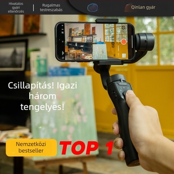 F8 Háromtengelyes Kézi Stabilizátor Mobiltelefonokra, ABS Anyag, Bluetooth Támogatás, Távirányító Nincs, Testreszabás