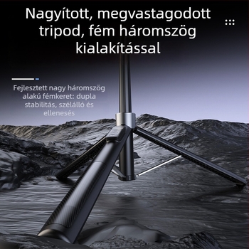 Hordozható integrált gimbál arcfelismeréssel, rezgéscsillapítással, mobiltelefonhoz, Bluetooth távirányítóval, padlóra álló állvány