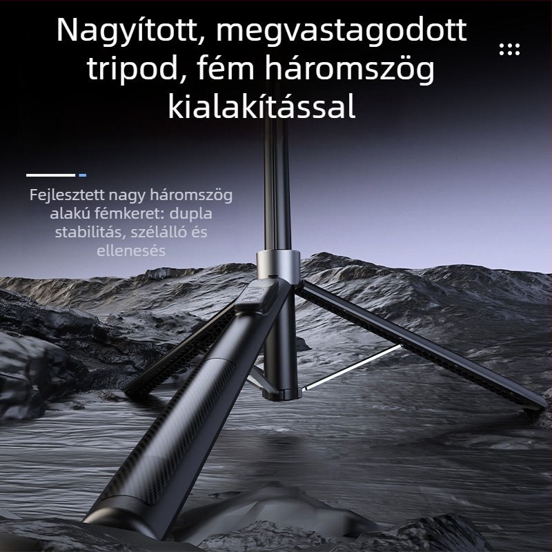 Hordozható integrált gimbál arcfelismeréssel, rezgéscsillapítással, mobiltelefonhoz, Bluetooth távirányítóval, padlóra álló állvány