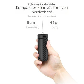 8 cm-es ABS tripod, univerzális kompatibilitás, 50 g tömeg, max terhelés kevesebb mint 2 kg