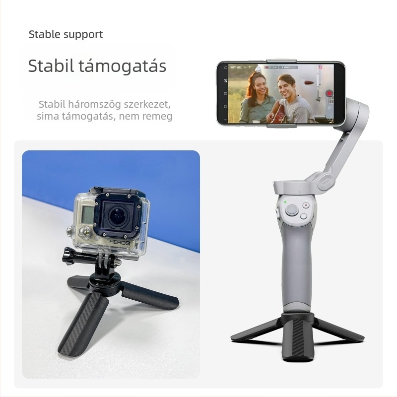 8 cm-es ABS tripod, univerzális kompatibilitás, 50 g tömeg, max terhelés kevesebb mint 2 kg