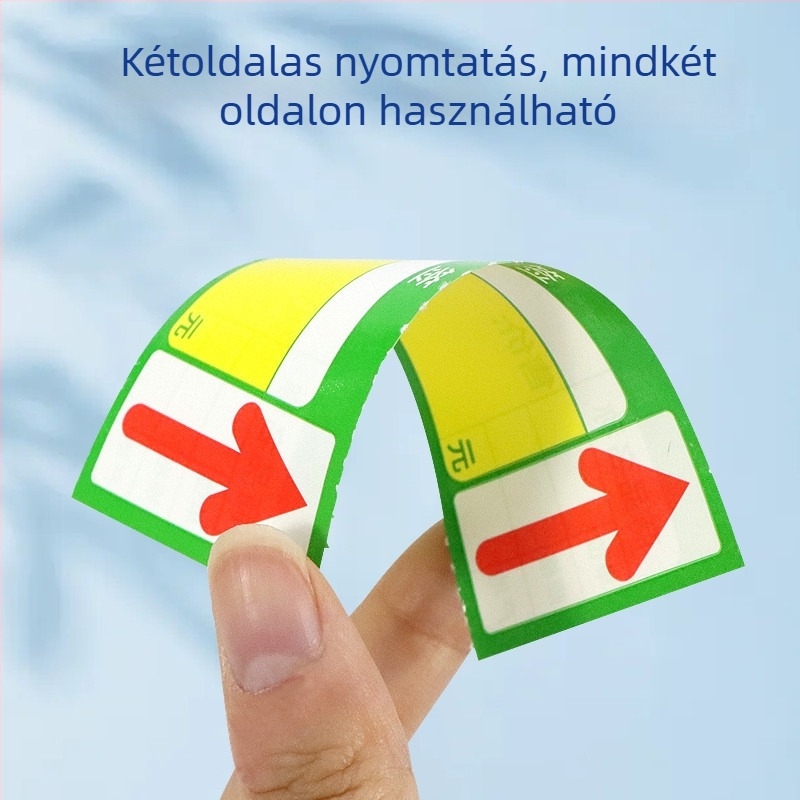 Fedett papírból készült árjelző kártya, dupla oldalú, kézzel írt árral, üzletek és szupermarketek számára, kínai stílusú, termékkód Spjq