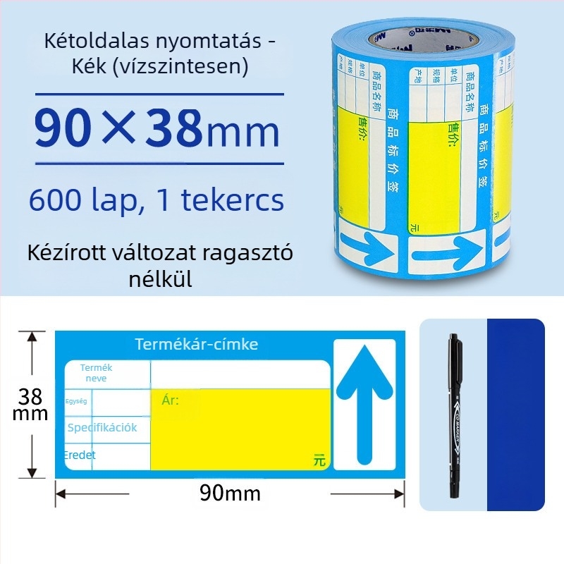 Fedett papírból készült árjelző kártya, dupla oldalú, kézzel írt árral, üzletek és szupermarketek számára, kínai stílusú, termékkód Spjq