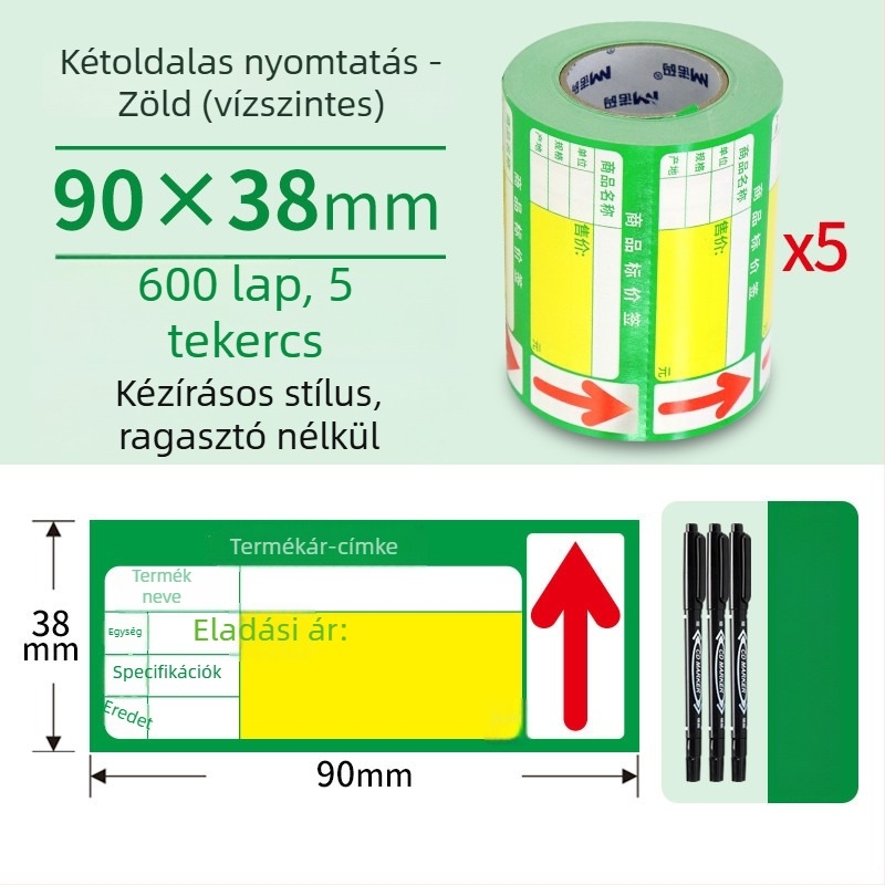 Fedett papírból készült árjelző kártya, dupla oldalú, kézzel írt árral, üzletek és szupermarketek számára, kínai stílusú, termékkód Spjq