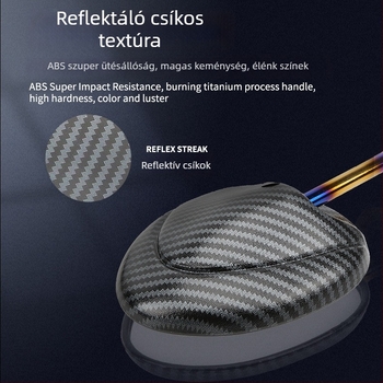 Motorkerékpár és elektromos robogó hátsó tükre – forgatható ovális tükör szénszálas reflektorral, üveg + ABS burkolat