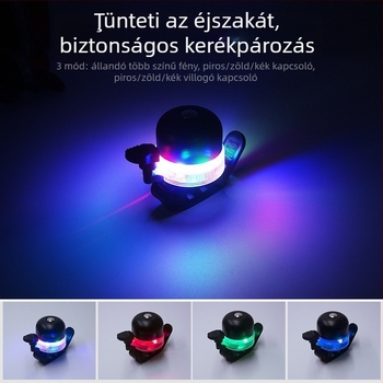 Kerékpár csengő Lantern USB LED éjszakai fény - alumíniumötvözet