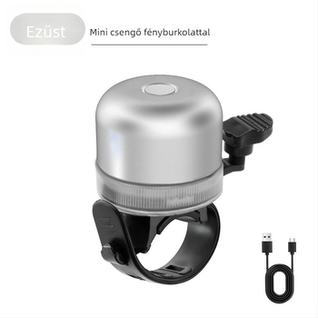 Kerékpár csengő Lantern USB LED éjszakai fény - alumíniumötvözet