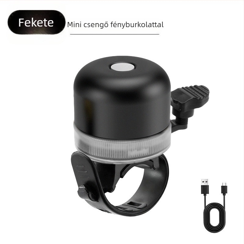 Kerékpár csengő Lantern USB LED éjszakai fény - alumíniumötvözet