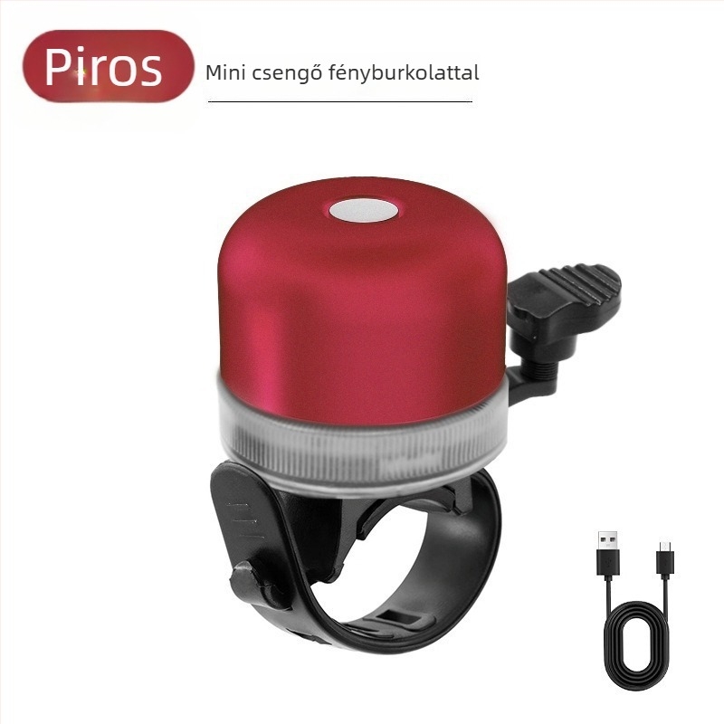 Kerékpár csengő Lantern USB LED éjszakai fény - alumíniumötvözet