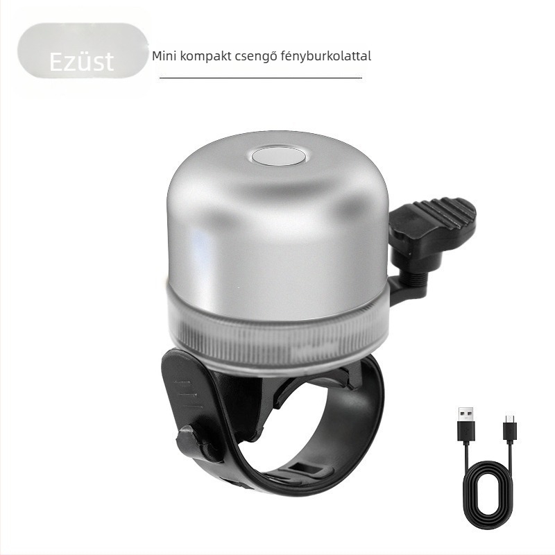 Kerékpár csengő Lantern USB LED éjszakai fény - alumíniumötvözet