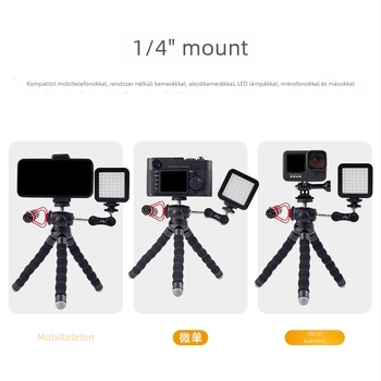 Happy tour polipód állvány mobiltelefon/DSLR – ABS anyag, tömeg 158 g