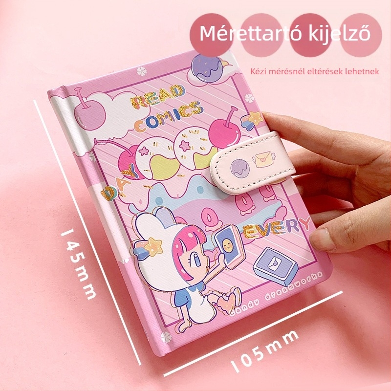 Influencer jegyzetfüzet, kreatív stílus, ragasztott kötés, Daolin papír, 80 g/m², 50–100 oldal