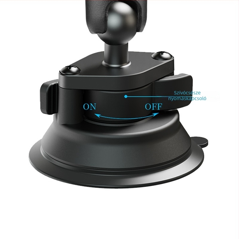 Weijiesi Univerzális autós telefontartó vákuumos alap és golyófej, anyag: műanyag + alumíniumötvözet