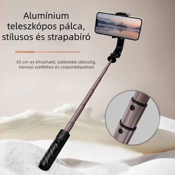 C07 mobiltelefonos gimbal stabilizátor Bluetooth távirányítóval – rozsdamentes acél